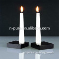 Black square crystal candle holders